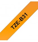 Fita Laminada 12mmx5mts Fluorescente Laranja/Preto