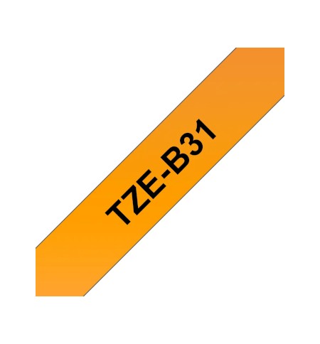 Fita Laminada 12mmx5mts Fluorescente Laranja/Preto