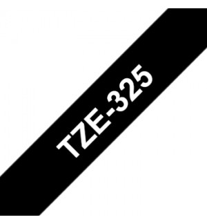 Fita Laminada 09mmx8mts Preto/Branco