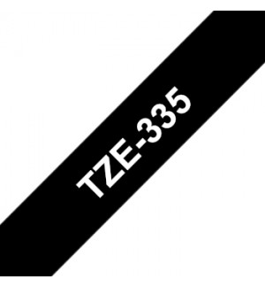 Fita Laminada 12mmx8mts Preto/Branco