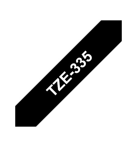 Fita Laminada 12mmx8mts Preto/Branco