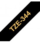 Fita Laminada 18mmx8mts Preto/Dourado