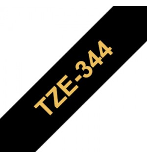 Fita Laminada 18mmx8mts Preto/Dourado