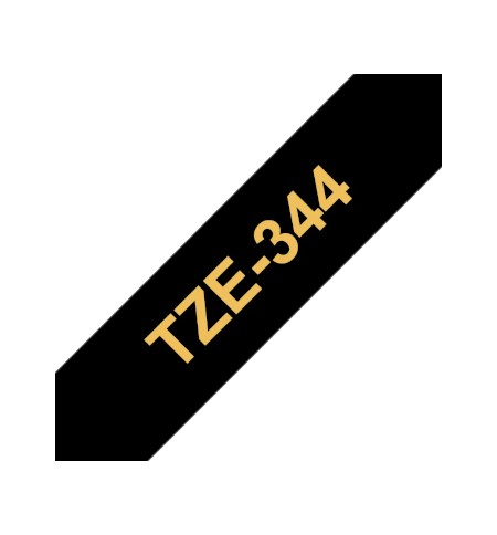 Fita Laminada 18mmx8mts Preto/Dourado