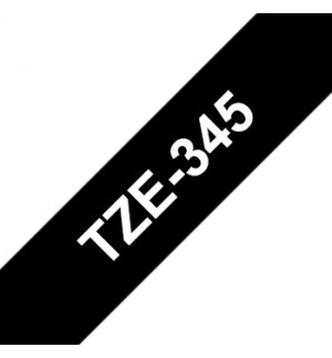 Fita Laminada 18mmx8mts Preto/Branco