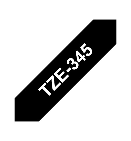 Fita Laminada 18mmx8mts Preto/Branco