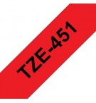 Fita Laminada 24mmx8mts Vermelho/Preto