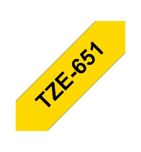 Fita Laminada 24mmx8mts Amarelo/Preto