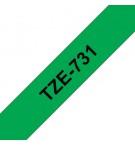 Fita Laminada 12mmx8mts Verde/Preto