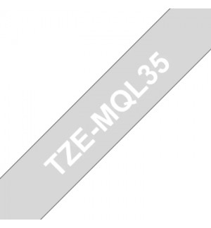 Fita Laminada 12mmx5mts Cinza Claro/Branco Mate