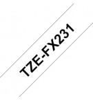 Fita Laminada Flexivel 12mmx8mts Branco/Preto