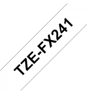 Fita Laminada Flexivel 18mmx8mts Branco/Preto
