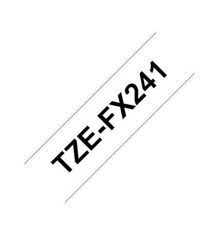 Fita Laminada Flexivel 18mmx8mts Branco/Preto