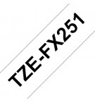 Fita Laminada Flexivel 24mmx8mts Branco/Preto