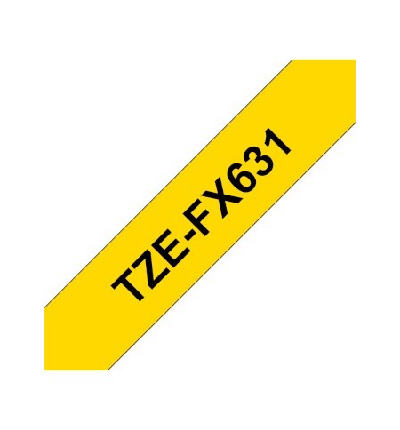 Fita Laminada Flexivel 12mmx8mts Amarelo/Preto