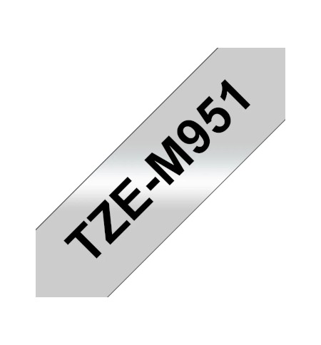 Fita Laminada 24mmx8mts PrateadoMate/Preto Metálica