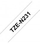 Fita Não Laminada 12mmx8mts Branco/Preto