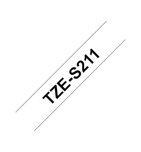 Fita Laminada SuperAdesiva 6mmx8mts Branco/Preto