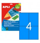 Etiquetas 105x148mm 20Fls A4 Azul Apli 80un