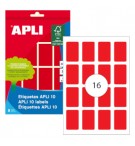 Etiquetas 025x040mm 8Fls A5 Vermelho Apli 125un