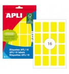 Etiquetas 025x040mm 8Fls A5 Amarelo Apli 128un