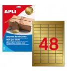 Etiquetas 045,7x021,2mm 20Fls A4 Dourado Apli 960un