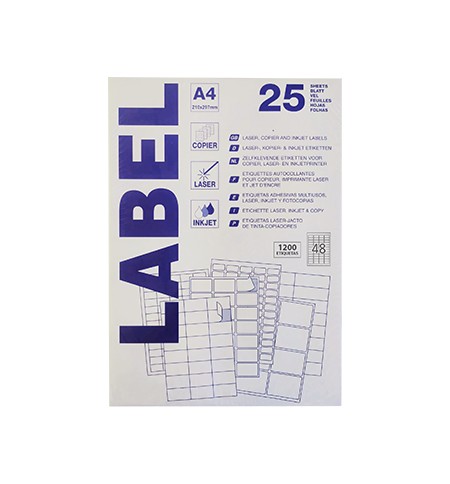Etiquetas 045,7x021,2mm 25Fls A4 1200un