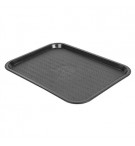 Tabuleiro 30,4x41,4cm Fast Food PP Preto