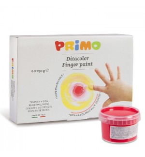 Guache Pintura Dedos 250mlx06 Primo 6 Cores