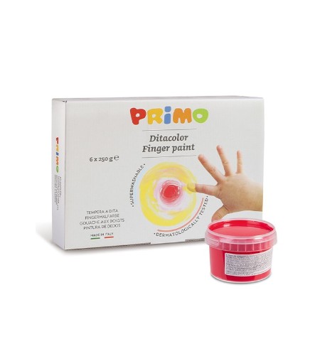 Guache Pintura Dedos 250mlx06 Primo 6 Cores