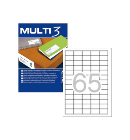 Etiquetas 038x021,2mm 100Fls A4 Multi3 6500un