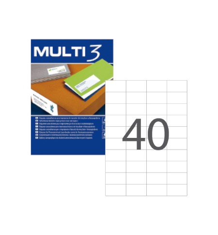 Etiquetas 052,5x029,7mm 100Fls Multi3 4000un