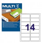 Etiquetas 099,1x038,1mm 100Fls Multi3 1400un