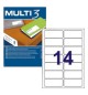 Etiquetas 099,1x038,1mm 100Fls Multi3 1400un