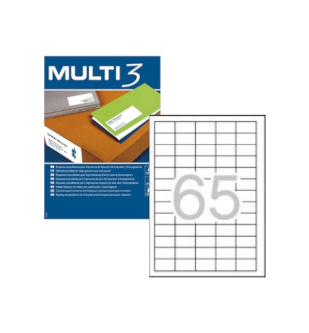 Etiquetas 038x021,2mm 500Fls A4 Multi3 32500un