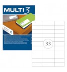 Etiquetas 070x025,4mm 100Fls A4 Multi3 3300un