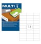 Etiquetas 070x025,4mm 100Fls A4 Multi3 3300un