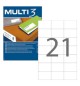 Etiquetas 070x042,4mm 100Fls A4 Multi3 2100un