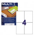 Etiquetas 105x148mm 100Fls A4 Multi3 400un