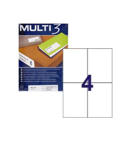 Etiquetas 105x148mm 100Fls A4 Multi3 400un