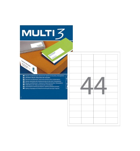 Etiquetas 048,5x025,4mm 100Fls A4 Multi3 4400un