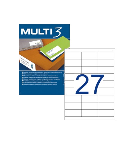 Etiquetas 070x030mm 100Fls A4 Multi3 2700un