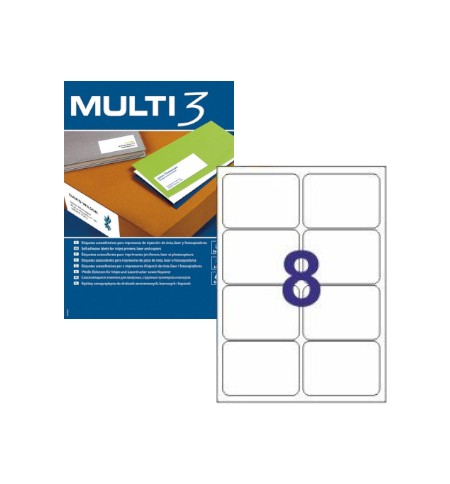 Etiquetas 099,1x067,7mm 100Fls A4 Multi3 800un