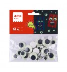 Olhinhos Redondos Apli Autocolantes Brilha no Escuro 50un