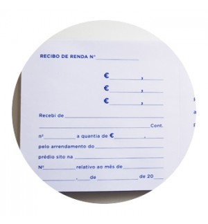 Bloco Recibos Renda para Particulares e Comerciais