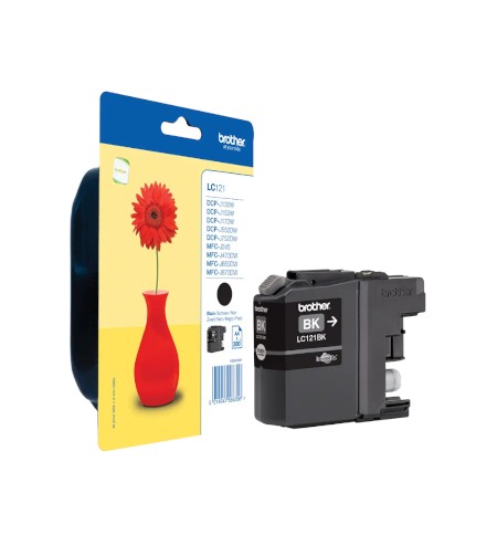 Tinteiro Brother LC121BK Preto 7,1ml 300 Pág.