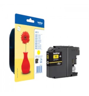 Tinteiro Brother LC121Y Amarelo 3,9ml 300 Pág.