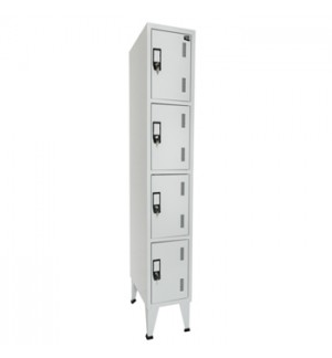 Cacifos Metálicos Simples 4 Cacifos 300x500x1900mm Cinza