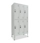 Cacifos Metálicos Triplo 6 Cacifos 900x500x1900mm Cinza