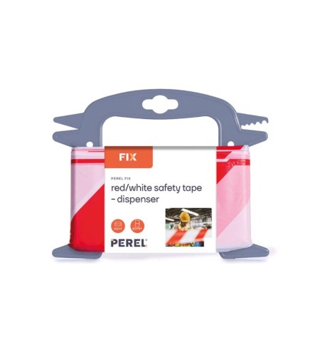 Fita Não Adesiva Sinalização Branco/Vermelho 80mmx100m